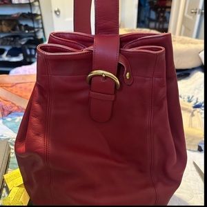 Coach leather backpack purse